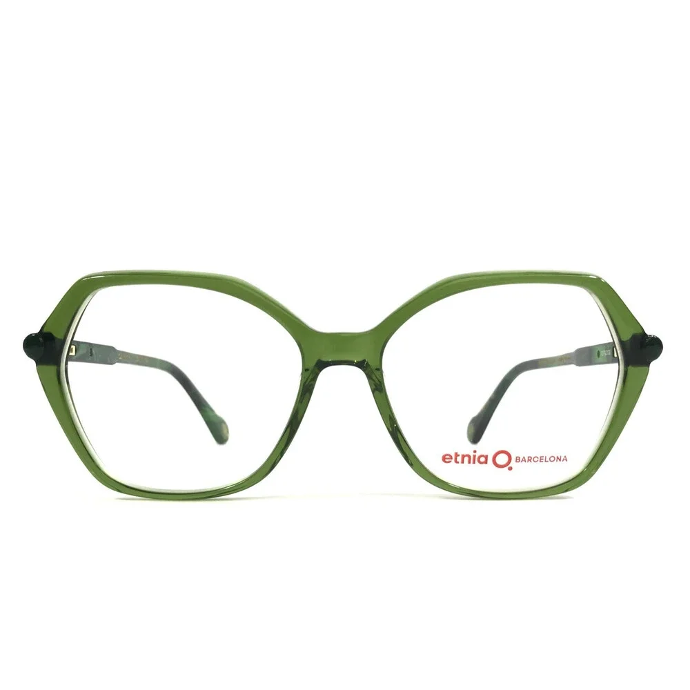 Etnia Barcelona Eyeglasses Frames CIANE GR Green Clear Geometric 53-15-138